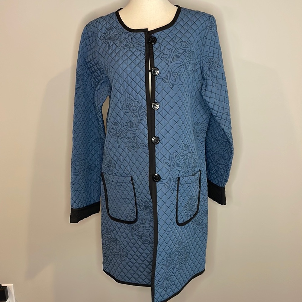 Coldwater Creek Blue Quilted Jacket
